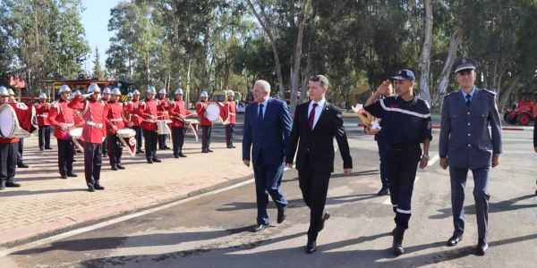 زيارة الامين العام للاتحاد العام للعمال الجزائريين لمقر الوحدة الوطنية للتدريب و التدخل